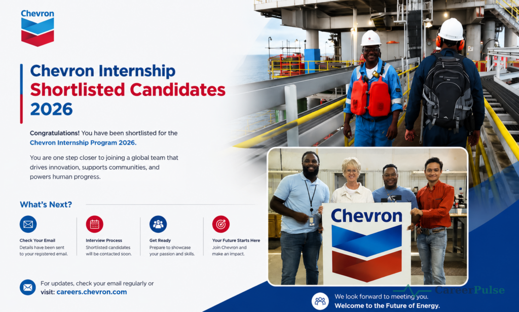 Chevron Internship Shortlisted Candidates 2026