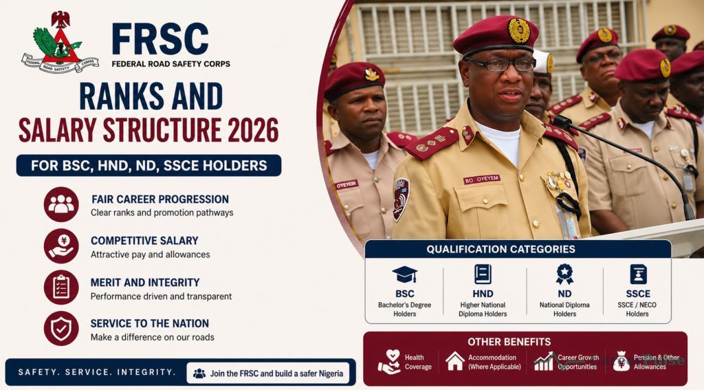 FRSC Ranks and Salary Structure 2026