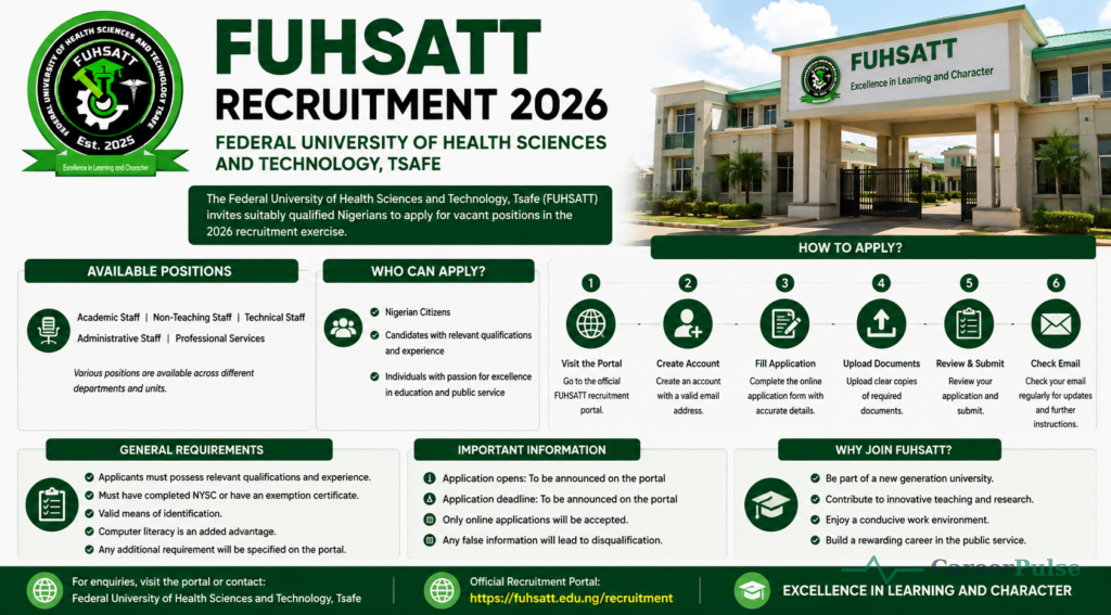 FUHSATT Recruitment 2026