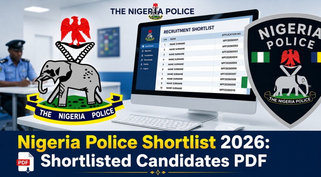 Nigeria Police Shortlist 2026: Shortlisted Candidates PDF